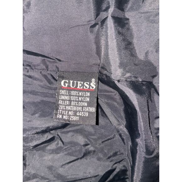 GUESS Puffer Jacket Small Black Snow Ski 80% Down 20% Waterfowl Feather - Picture 5 of 9